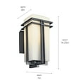 thumbnail image 2 of Kichler Tremillo 14.25" 1 Light Black Outdoor Wall Sconce with Satin Etched Glass, 2 of 7