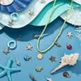 thumbnail image 2 of 60pcs 15 Styles Starfish Charms Enamel Shell Pendants Metal Spiral Shell Charms Ocean Seashell Dangle Charms Beads for DIY Making, 2 of 6