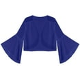thumbnail image 4 of Ediodpoh Women's Comfortable Sweetheart Top Ruffle Flare Sleeve Solid Chiffon Small Shawl Cardigan for Women Navy XL, 4 of 4