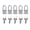 Nickel color, variant on 5Pcs Small Luggage Box Lock With Key Zincs Alloy Padlock Portable Suitcases Locker Securing Lock Suitcases Locker Hardware