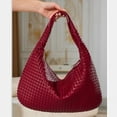 thumbnail image 3 of Fashion Woven Purse for Women Top-handle Shoulder Bag Soft Summer Hobo Tote Bag, 3 of 6