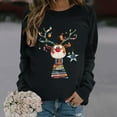 thumbnail image 2 of miqiqism Christmas Sweatshirts for Women Trendy 2024 Casual Christmas Cute Graphic Printed Round Neck Tops Juniors Loose Pullover Long Sleeve Hooded Sweatshirt,B#01_Black,X-Large, 2 of 4