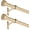 Light Gold, variant on 2 Pack Heavy Duty 1 Inch Diameter Single Curtain Rods 72-144” Adjustable Window Curtain Rod with with Cylindrical Cap Finials, Wall Mount and Ceiling Mount, Warm Gold