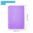 thumbnail image 2 of Uxcell A5 Binder Pocket, 12 Pack Zipper 6 Holes Binder Pouch for 6-Ring Notebook Binder, Purple, 2 of 5