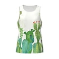 thumbnail image 4 of Fotbe Cartoon Cactus Pattern Men's Quick Dry Workout Tank Top Gym Muscle Tee Fitness Bodybuilding Sleeveless T Shirt Breathable Workout Shirt-Small, 4 of 9