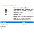 thumbnail image 2 of Water Pump and Power Steering Accessory Drive Belt - Compatible with 2010 - 2011 Kia Soul 2.0L 4-Cylinder, 2 of 2