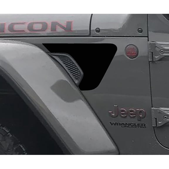 Collectible Decals 2pc Blackout Fender Vent Decals for 18 Wrangler JL JLU Gladiator JT