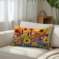 thumbnail image 3 of Colorful Flowers King Size Pillow Cover, Pillowcase Protectors with Zipper, Breathable Decorative Throw Pillow Case Cover, Farmhouse Sunflower Daisy Pillow Shams for Couch Sofa 20x36Inch, 3 of 8