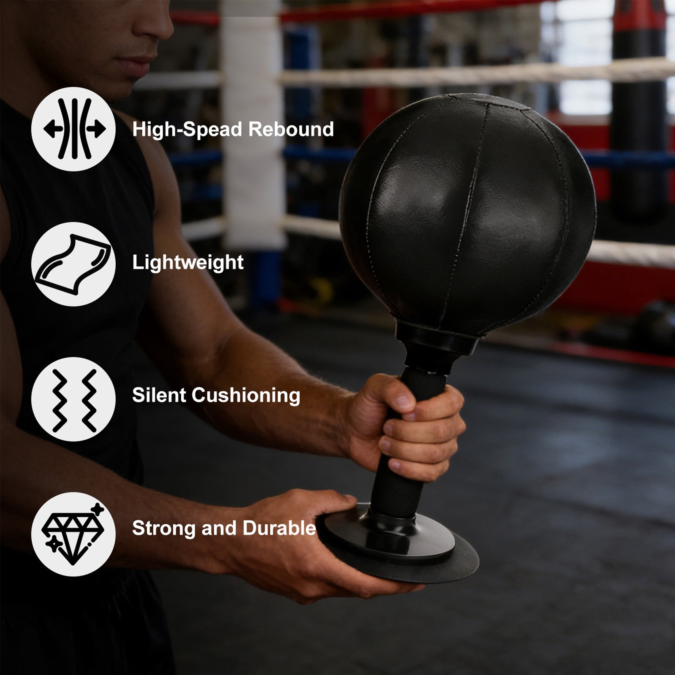 Desktop Punching Bag, TSV Stress Buster Rage Bag with Suction Cup for Table and Counters, Heavy Duty Stress Relief Ball, Desk Boxing Punch Ball for Coworkers Friends