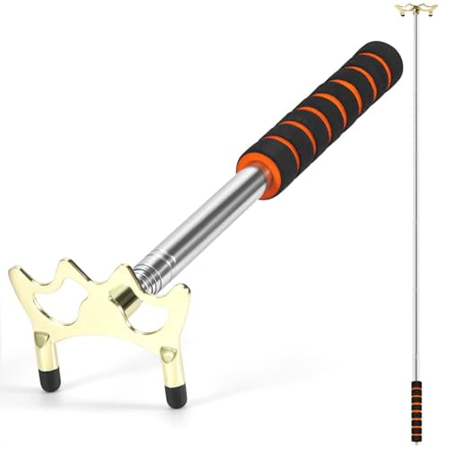 Pool Bridge Stick,Professional Retractable Pool Cue Bridge with Removable Brass Bridge Head,Free Adjustment for Multi-Angle Shots,Easy to Use and Storage,Essential Pool Table Accessories