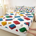 thumbnail image 3 of Castle Fairy Building Blocks 4pcs Bed Sheets,Construction Game King Sheets,Colorful Brick Super Cozy Sheet Set,Super Cozy Room Decor, 3 of 7