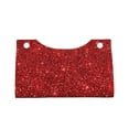 thumbnail image 4 of Lsque Red Glitter Printed Long Tissue Box Cover Holder, Facial Paper Organizer Dispenser,Triangle with Bottom Belt, PVC Leather Decorative Organizer, 4 of 9