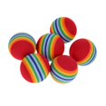 thumbnail image 4 of pitrice 6 Pieces Lightweight Soft Sponge Rainbow Indoor Practice Golf Training Balls, 4 of 5