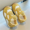 thumbnail image 5 of THDHVS Toddler Sneakers,Shoes for Boys,Boys' Flat Sole Sneakers with Mesh Upper and Adjustable Strap Flexible Outdoor Shoes for Active Play and Daily Wear Yellow 7.5-8 Years, 5 of 9