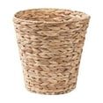 thumbnail image 2 of Made of Wood, 1 Water Hyacinth Wicker Trash Can Once for All Sale! Household Woven Water Hyacinth Wicker Waste Basket Round Waste Paper Rubbish Basket for Bedroom Bathroom or Home，Natural Beige, 2 of 9
