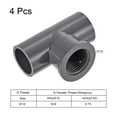 thumbnail image 3 of Unique Bargains Tee Pipe Fitting G1/2 Female Thread 20mm ID Socket PVC-U Adapter Gray 4Pcs, 3 of 5