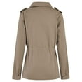 thumbnail image 1 of Grianlook Ladies Outwear Solid Color Military Jacket Long Sleeve Coat Women Streetwear Utility Jackets Plain Lapel Khaki M, 1 of 4