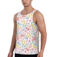 thumbnail image 2 of Lsque Retro Floral Pattern Mens Tank Tops Muscle Athletic Quick Dry Sleeveless Workout Fitness T Shirts Beach Tank Top, Loose-fit Sleeveless Shirt for Men-X-Large, 2 of 7