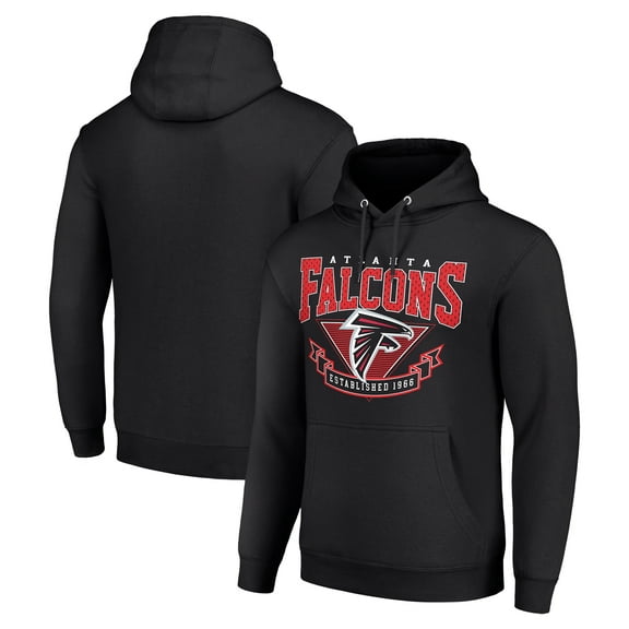 Men's Starter Black Atlanta Falcons -80s Inspired Pullover Hoodie