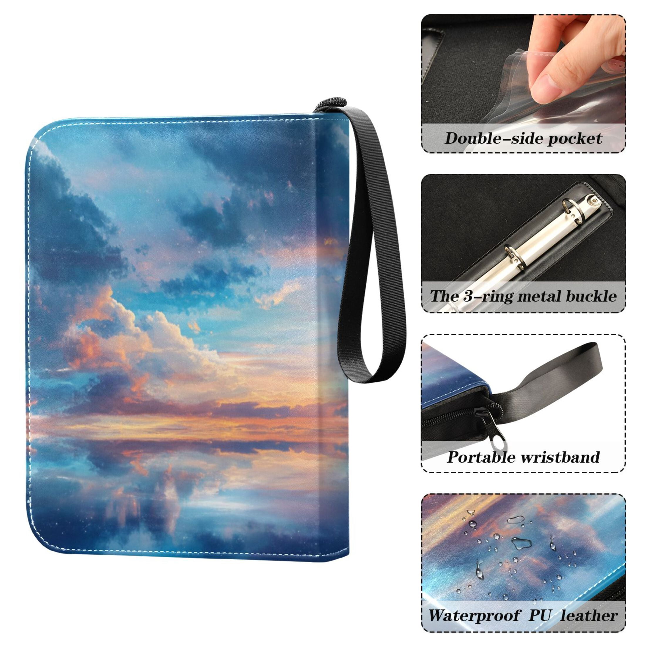 Game Card Storage Bag Collectible Trading Card Albums The 4-Pocket Card Binder With 50-Page Sleeve Can Hold 400 Game Cards Super Cool Sky