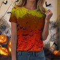 thumbnail image 4 of Godom Halloween Shirts for Women Cute Ghost Shirt Fall Pumpkin Tshirt Graphic Tees casual Short Sleeve Tops, 4 of 6