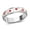 Red & White, variant on 925 Sterling Silver Blue & White Enamel Moon Star Anxiety Spinner Ring for Women Platinum Plated Boho Wedding Anniversary Fidget Stress Relieving Band Ring for Men Size 6 Christmas Gifts