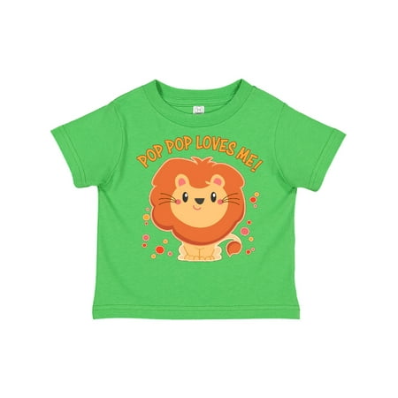 

Inktastic Pop Pop Loves Me- cute lion Gift Toddler Boy or Toddler Girl T-Shirt