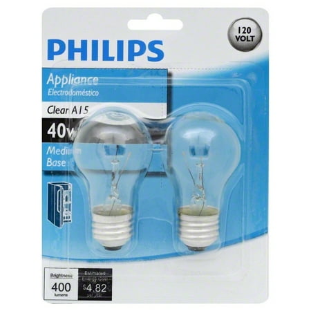 - Philips A15 Incandescent Appliance Light Bulb