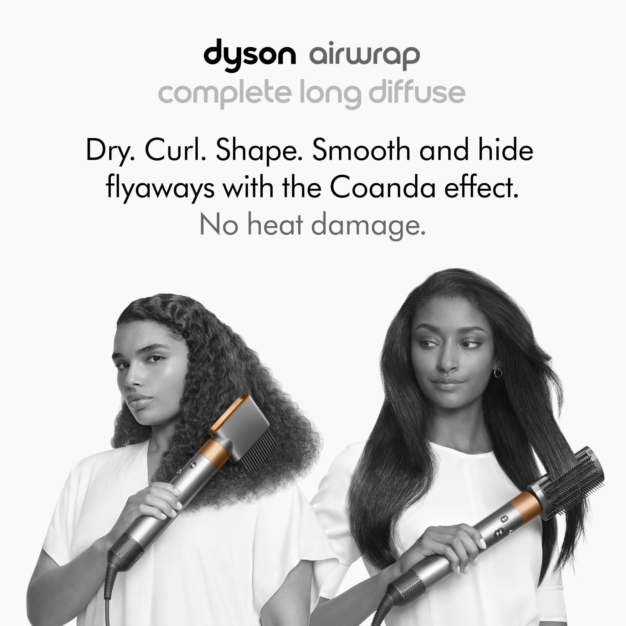 Restored Premium Dyson Airwrap™ Multi-styler Complete Long Diffuse for Curly and Coily hair | Nickel/Copper (Refurbished)