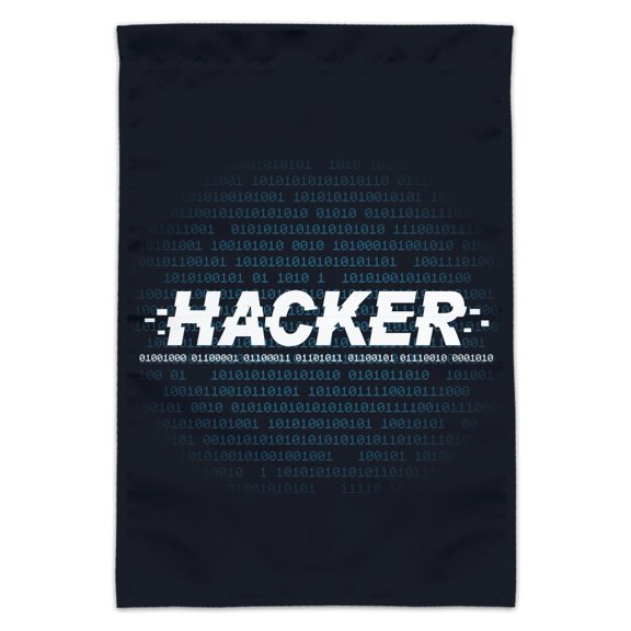 Hacker Binary Code Geek Nerd Garden Yard Flag