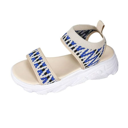

KaLI_store Women S Sandals Womens Sandals Shoes Comfort Walking with Non Slip on Casual Summer Beach Shoes Dress Ankle Elastic Jeweled Bohemian Flats Beige