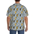 thumbnail image 3 of Logiee Lightning Bolts Print Men's Button Down Shirts Short Sleeve, Summer Beach Shirts,Vacation Wedding Shirts,Men's Casual Button-Down Shirts with Pocket-X-Large, 3 of 5