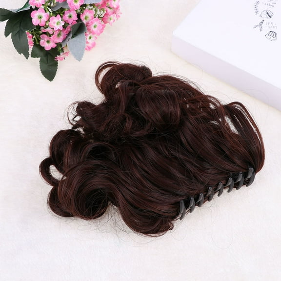 LABSERRON Hair Pieces For Women Curly Ponytail Extension Brown 1Pack 10In