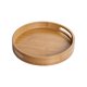 thumbnail image 2 of Bandeja Redonda De Madera De Bambú Con Asas, Mesa De Té Y Café Bandeja De Servicio Decorativa Platos De Almacenamiento De Alimentos Para Servir Bebidas Y Tipo B - 30x30x5cm brillar Electrónica, 2 of 6