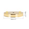 thumbnail image 3 of Kit de cubierta de lámpara colgante Uxcell de 120mm 4.7 pulgadas, placa de techo DIY, oro champán, paquete de 3, 3 of 5