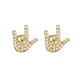 thumbnail image 1 of Pendientes «Tu gesto» Pendientes de metal con lazo completo en oro, 1 of 7