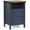 1 pcs, variant on Catrimown Farmhouse Nightstand with Barn Door and Storage Shelf, Rustic Wooden Side End Table, Multifunctional Bedside Cabinet for Bedroom Living Room, Navy Blue