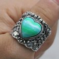 thumbnail image 2 of GKNET Silver Plated Rings Women Delicate Jewelry Oval Cut Turquoise Wedding Ring Size 6-11-#17-8, 2 of 6
