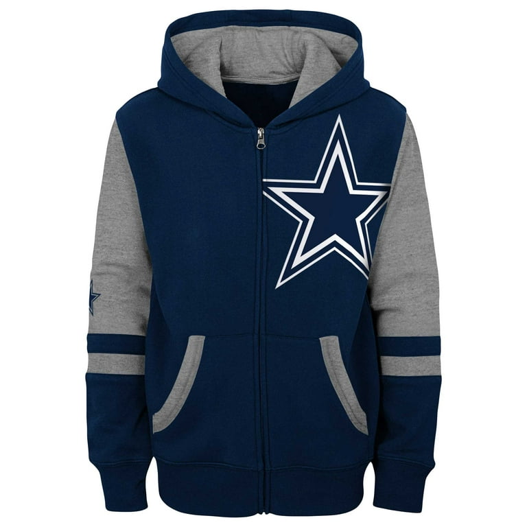 Dallas Cowboys NFL Youth Long Sleeve Colorblock Full-Zip Hoodie