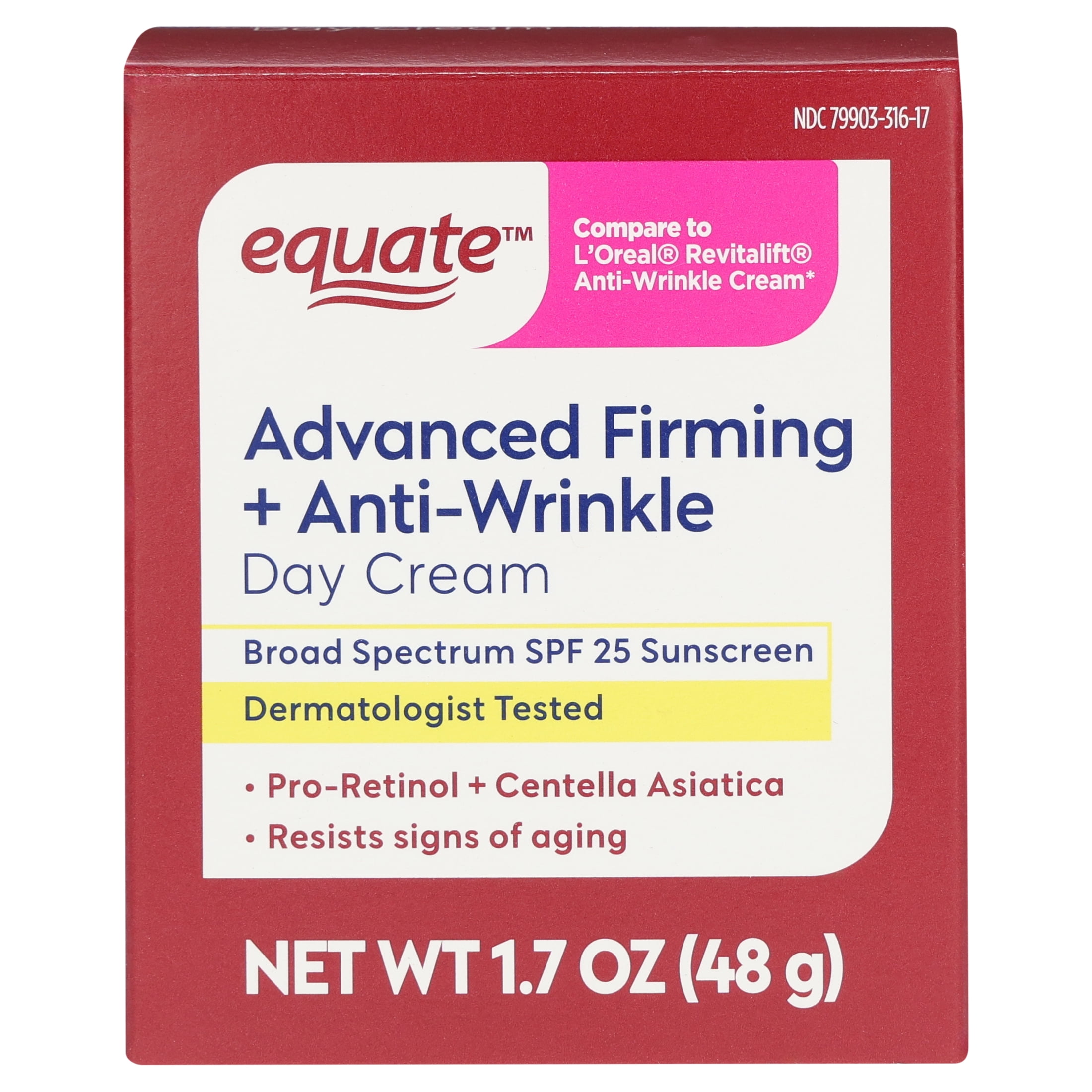 Equate Advanced Firming Plus Anti-Wrinkle Day Cream, 1.7 oz