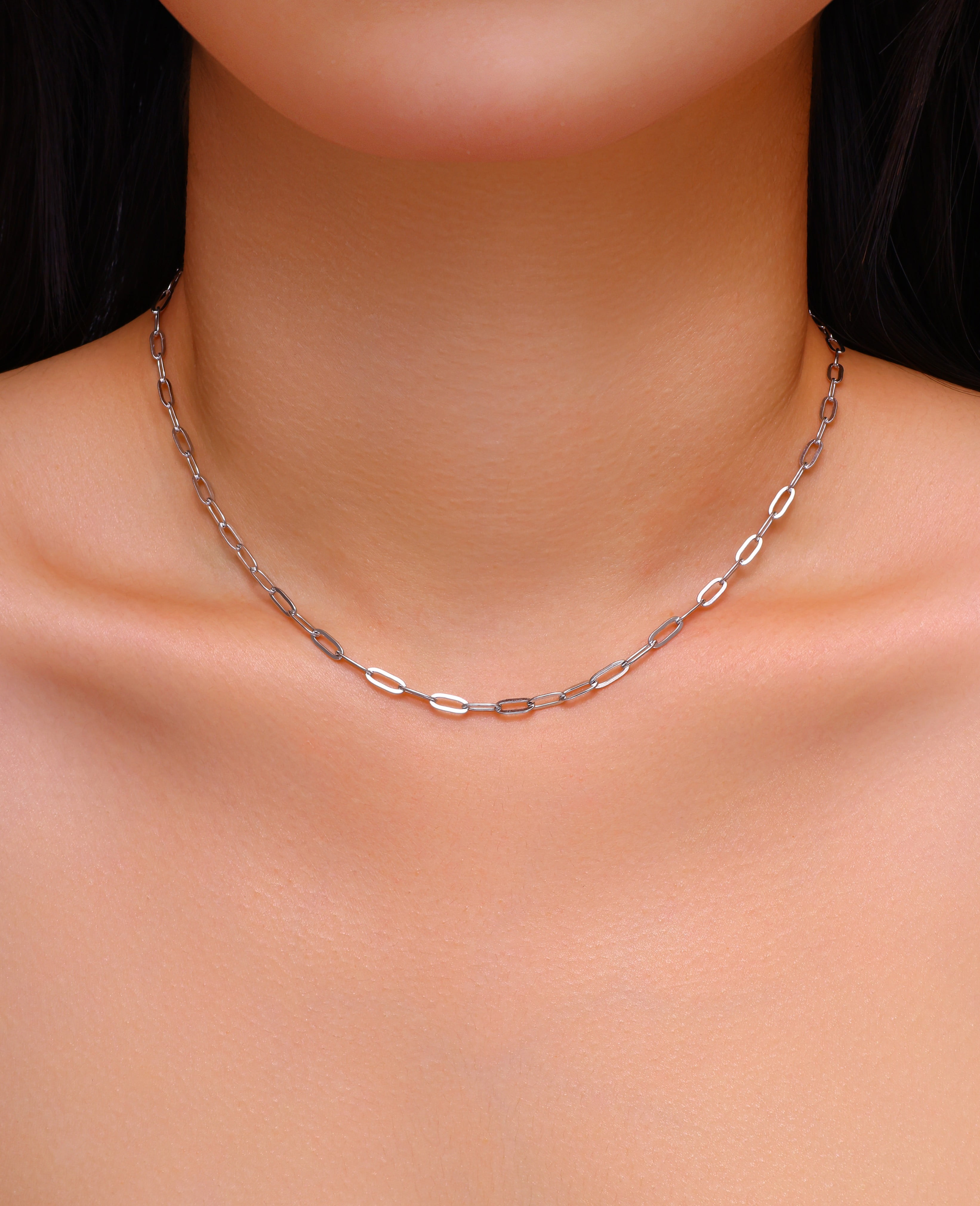 Brilliance Fine Jewelry Paperclip Chain for Charms in 14KT Gold Plated Sterling Silver