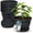Black, variant on 10-Inch Whiskey Barrel Planters Outdoor Pack of 25 - Durable Plastic Plant Pots for Indoor & Outdoor Use with Drainage & Saucer, Lightweight Rustic Barrel Planters for Flowers, Herbs & Small Plants