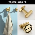 thumbnail image 5 of 6-Piece Bathroom Hardware Set, Stainless Steel Towel Bar, Towel Ring, Toilet Paper Holder & Wall Hooks, Wall Mounted Bath Accessories for Modern & Farmhouse Bathrooms, 5 of 10