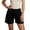 Black, variant on Women's High Waisted Denim Shorts with Patch Pockets Casual