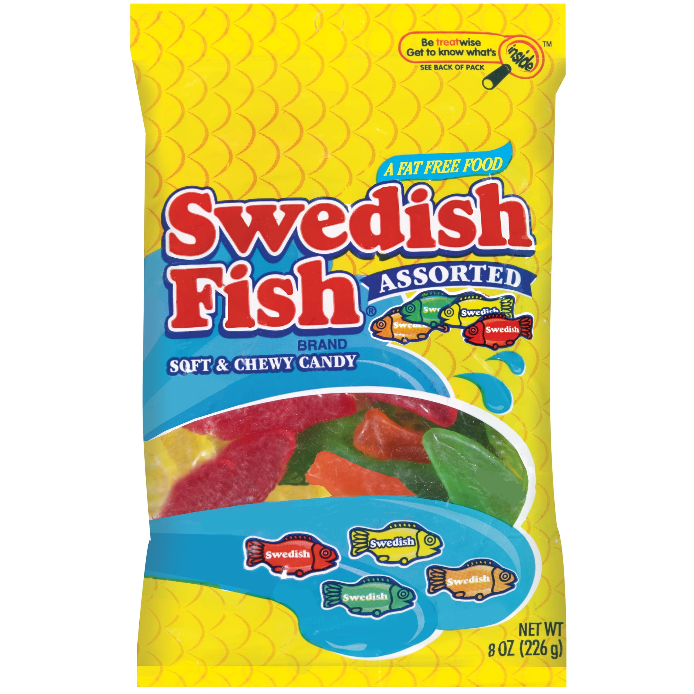 Swedish Fish FatFree Assorted Flavors Soft & Chewy Candies, 8 Oz