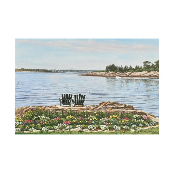Canvas Wall Art - Bruce Dumas 'Ocean Point' Wall Art for Living Room, Bedroom, or Office Décor by Trademark Fine Art - 19 x 12 Inches