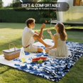 thumbnail image 5 of Fsddascl Blue Flowers Outdoor Rug for Patio/Deck/Porch, Non-Slip Large Area Rug 5 x 8 Ft, Simple Spring Ombre Botanical Floral Indoor Outdoor Rugs Washable Area Rugs, Reversible Camping Rug Carpet, 5 of 5