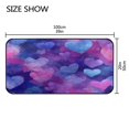 thumbnail image 3 of 39x20 Inch Non-Slip Floor Mat Hallway Runner Rug Entrance Floor Mat Runner for Kitchen and Living Room Indigo and Violet Hearts, 3 of 8