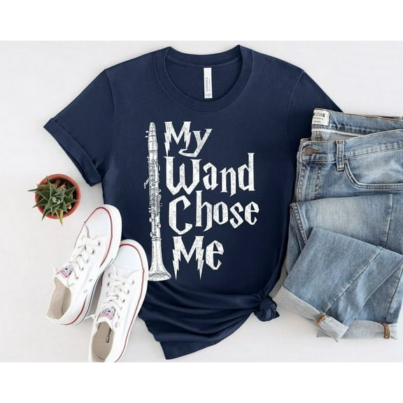 My Wand Chose Me - Clarinet Player Clarinetist Music Lover T-Shirt, Musician Gift, Music Shirt, Band T Shirt, Gift For Friend