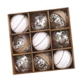 thumbnail image 3 of 9 bolas navideñas decorativas, decoración colgante para de Navidad, bolas irrompibles de 8 cm, adorno decorativo para corona de boda Estilo D, 3 of 8